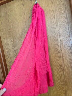 Bright Hot Pink Sequin Lightweight Scarf